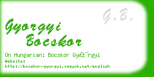 gyorgyi bocskor business card